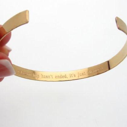 Inspirational Quote Cuff Bracelet - Personalized..