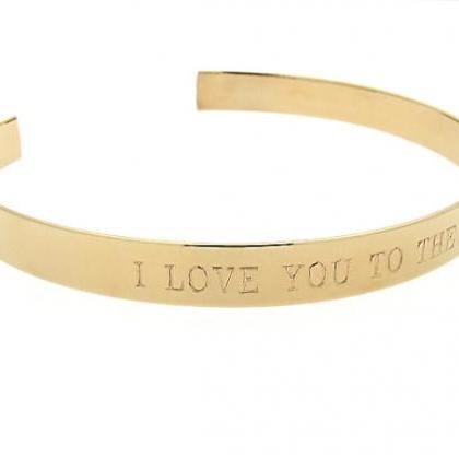 Inspirational Gold Cuff Bracelet - ..
