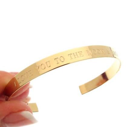 Inspirational Gold Cuff Bracelet - ..