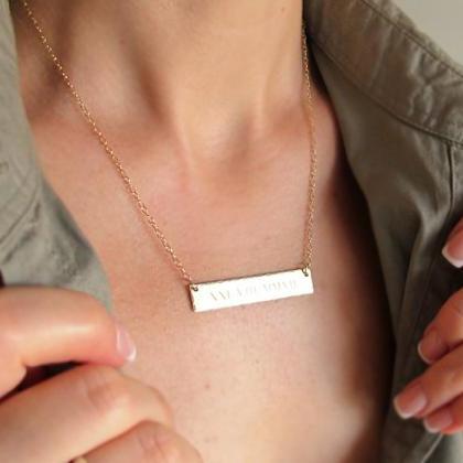 Roman Numeral Date Necklace - Wedding Date..