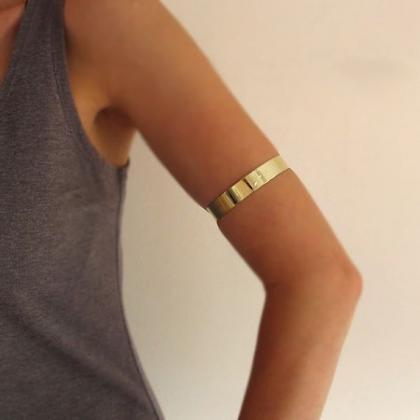 Monogram Cuff Bracelet - Gold Personalized Wide..