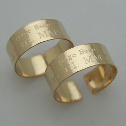 Personalized Gold Ring - Custom Band In Gold..