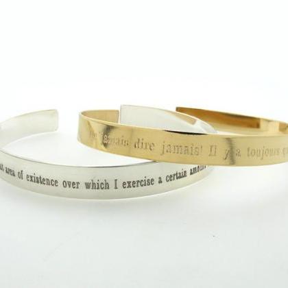 Personalized Gold Cuff Bracelet for..