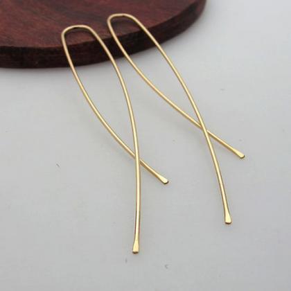 Gold Threader Earrings - Modern Earrings For Her -..