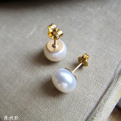 AAA Big FreshWater Pearl Earrings -..