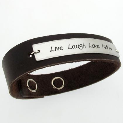 Personalized Mens Bracelet - Custom Bracelet For..