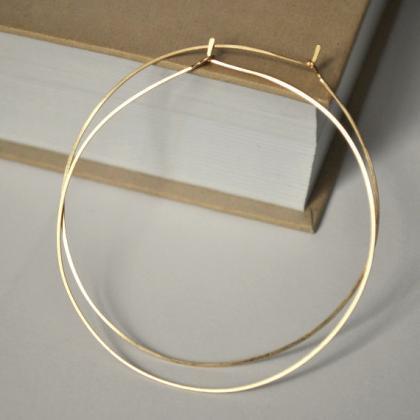 XXXL Gold Hoop Earrings - Gold Fill..