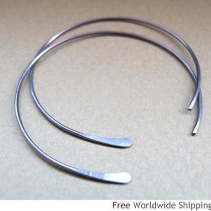 Modern Hoop Earrings - Open Circle ..