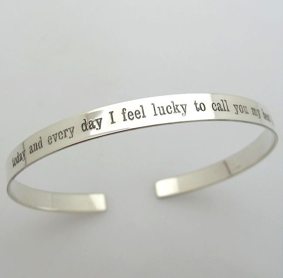 personalized sterling silver cuff bracelet