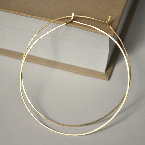 Xxxl Gold Hoop Earrings Gold Filled Hoops Extra Large Size 4 Inch
